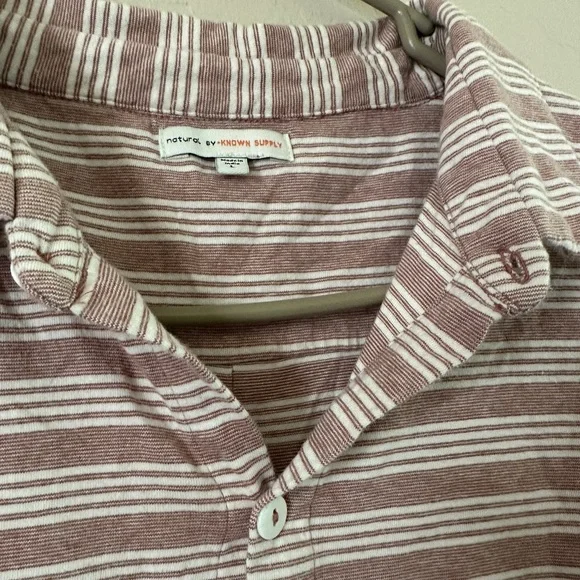 KNOWN SUPPLY size L button up 100% cotton - Picture 3 of 8
